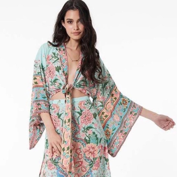 Spell Lotus Kimono Set Top & Bottom Size XS Perfect condition - Picture 5 of 10